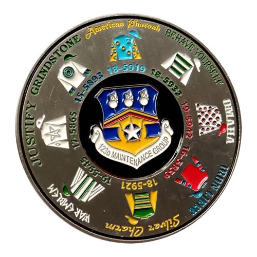 55 LRS Offutt AFB Nebraska Challenge Coin - View 2
