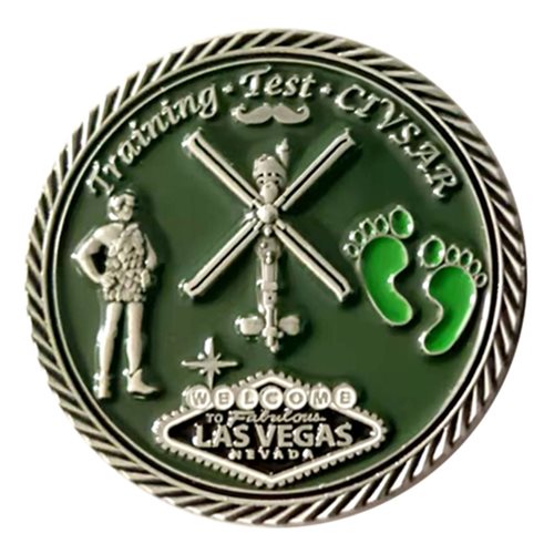 355 AMXS Training Test CIVSAR Challenge Coin - View 2