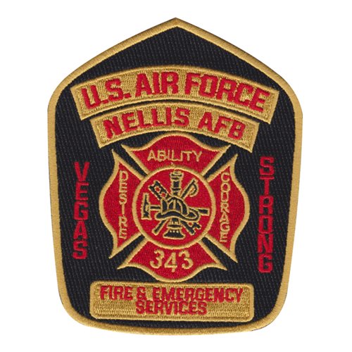 99 CES Fire and Emergency Services Gold Patch