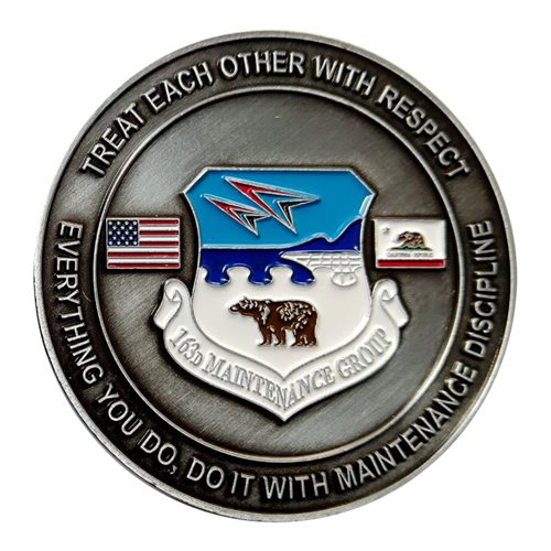 163 MXG Col. Dave Gunty Commander Challenge Coin - View 2