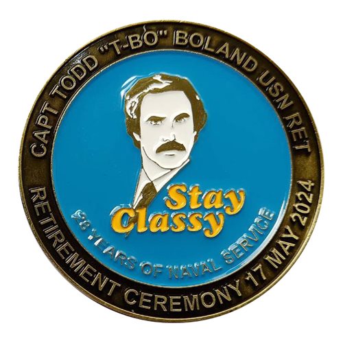 CNAFR Capt Boland RET Challenge Coin - View 2
