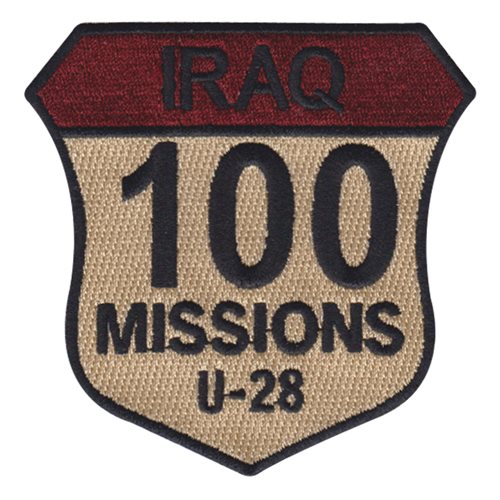 IRAQ 100 Combat Missions U-28 Patch 