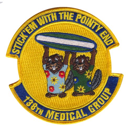 138 MDG Beaver Hawaiian Patch | 138th Medical Group Patches