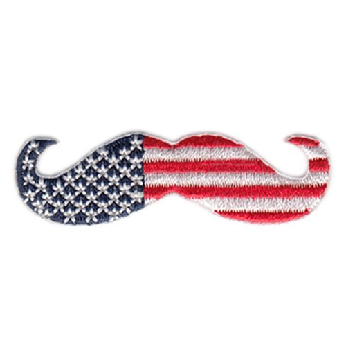 Mustache Flag Small Patch