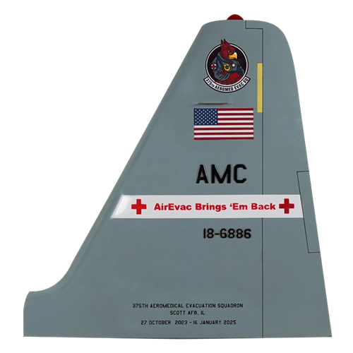 375 AES C-130J Airplane Tail Flash - View 2