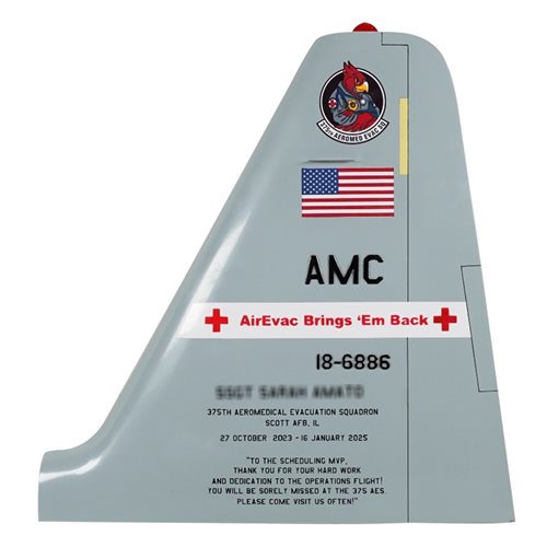 375 AES C-130J Airplane Tail Flash - View 3