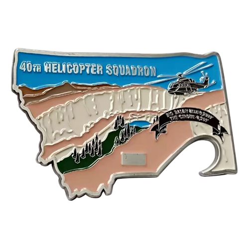 40 HS Commander Bottle Opener Challenge Coin  - View 2