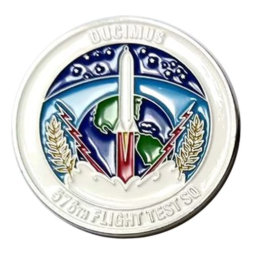 576 FLTS America's ICBM Antique Silver Challenge Coin - View 2