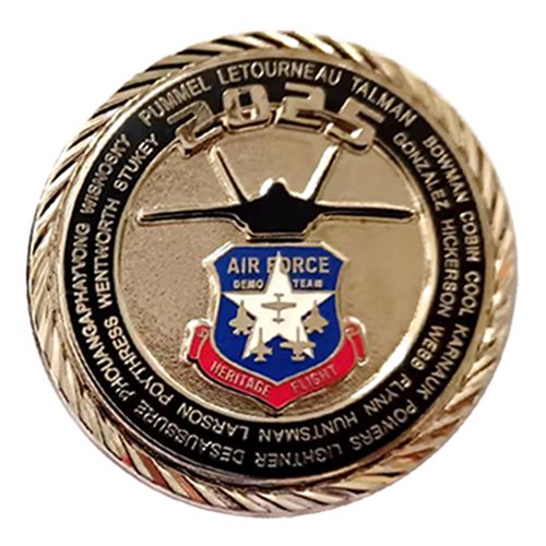 F-22 Demo Team 2025 Silver Challenge Coin - View 2
