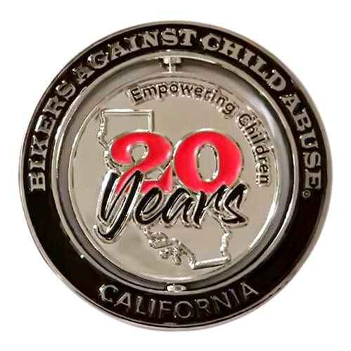 Bikers Against Child Abuse Spinner Challenge Coin - View 2