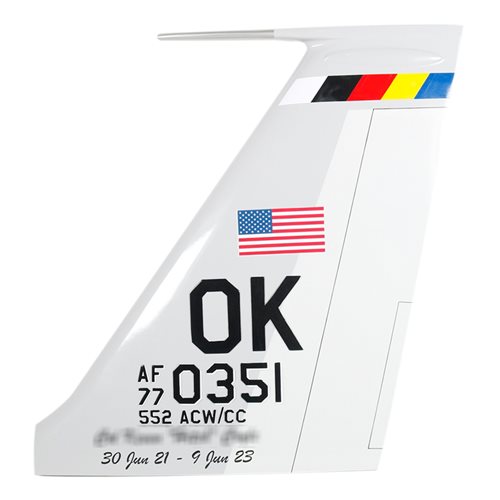 552 ACW E-3 Sentry Custom Airplane Tail Flash - View 3