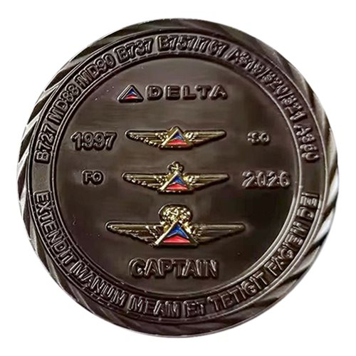 Brake's USAF Delta Air Lines Retirement Challenge Coin - View 2