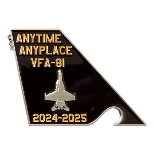 VFA 81 F18e Anytime Anyplace Spinner Challenge Coin - View 2