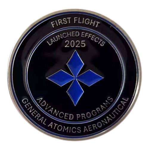 General Atomics Advanced Programs Air & Ground Launch Challenge Coin - View 2