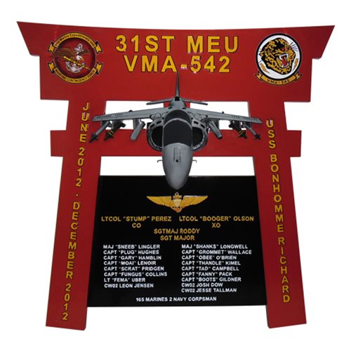 VMA-542 Deployment Plaque