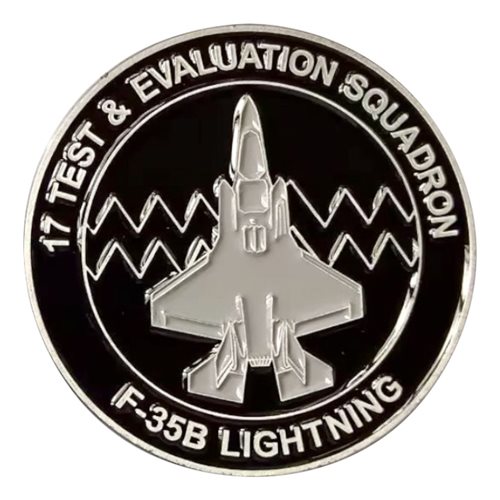 17 TES Black Knight F-35 Black Challenge Coin - View 2