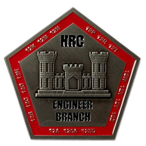 US Army HRC Engineer Branch Challenge Coin - View 2