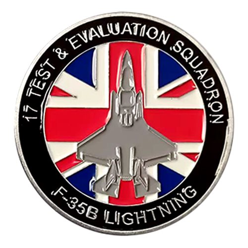 17 TES Black Knights F-35B US-UK Challenge Coin - View 2