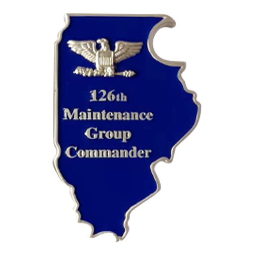 126 MXG Illinois Commander Bottle Opener Challenge Coin  - View 2