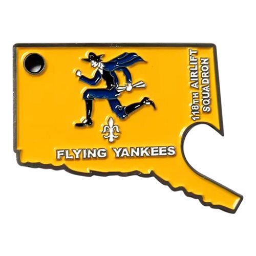 118 AS CT Bottle Opener Challenge Coin  - View 2