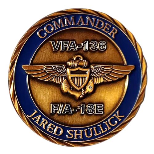 VFA-136 Knighthawks Commander Challenge Coin  - View 2