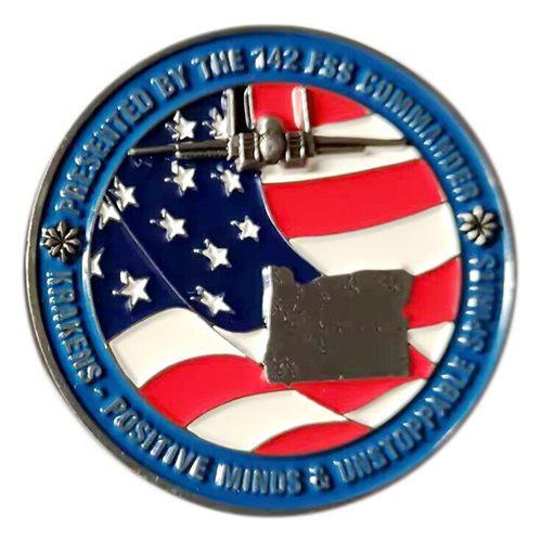 142 FSS Krakens Commander Challenge Coin - View 2