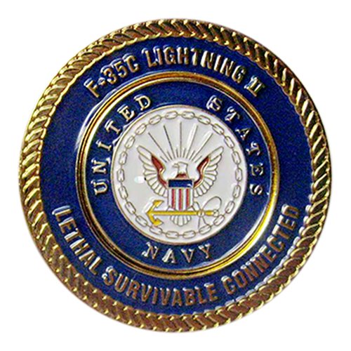 LM USN F-35C Golf Ball Marker Challenge Coin - View 2