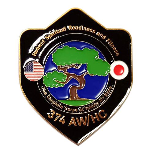 374 AW St Michael Challenge Coin  - View 2