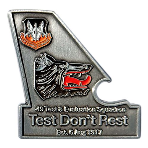 49 TES Wolfpack Tail Flash Bottle Opener Challenge Coin - View 2