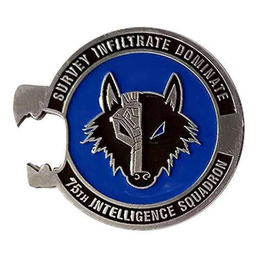 75 IS Cyber Wolves Bottle Opener Challenge Coin
