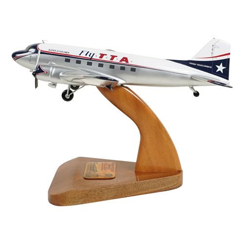 Trans Texas Airways Douglas DC-3 Custom Aircraft Model - View 2