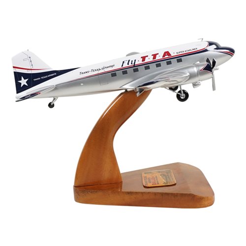 Trans Texas Airways Douglas DC-3 Custom Aircraft Model - View 4