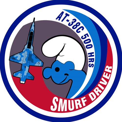 AT-38C Smurf Driver 500 Hours Patch