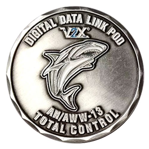 V2X Digital Data Link Pod Lightning Challenge Coin