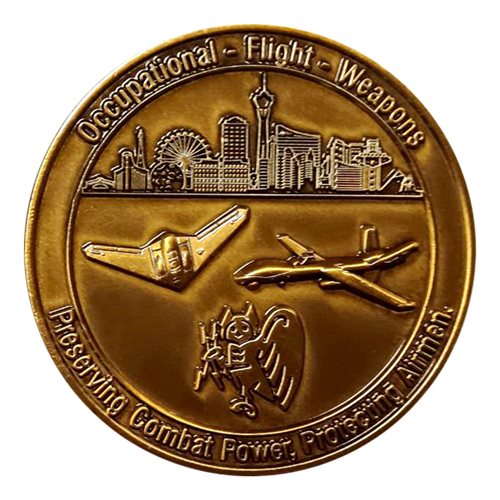 432 WG Safety Home of the Hunter Challenge Coin - View 2