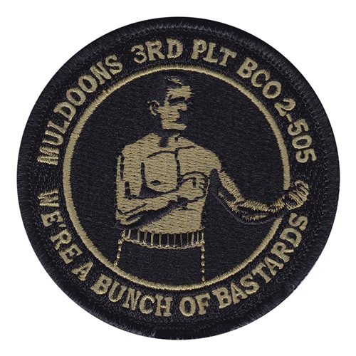 3 PLT B Co 2-505 Muldoons Black Patch