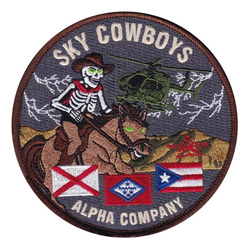 A Co 1-114 AV BN Sky Cowboys Patch