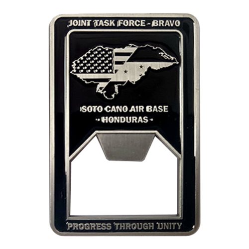 JTF-B Progress Through Unity Bottle Opener Challenge Coin  - View 2