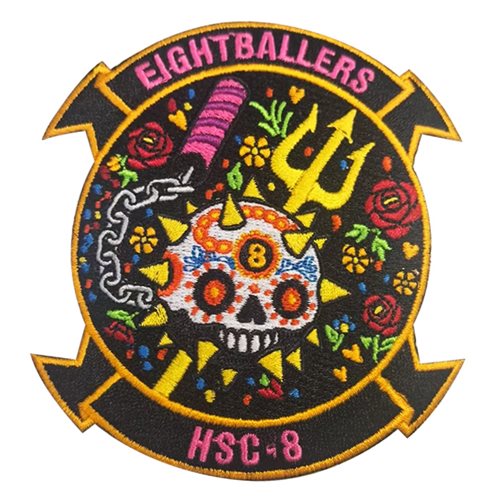 HSC-8 EightBaller Spiky Ball Trident Patch
