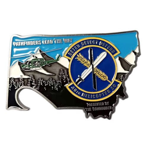 40 HS Commander Bottle Opener Green Challenge Coin