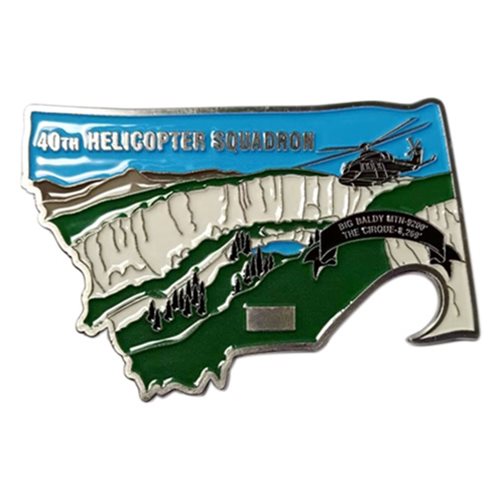 40 HS Commander Bottle Opener Green Challenge Coin - View 2