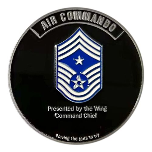 AFSOC GSU HQ Air Commando Wing Command Chief Challenge Coin - View 2
