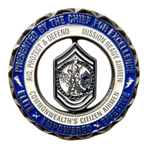 192 WG Chiefs Group Command Chief Spinner Challenge Coin - View 2