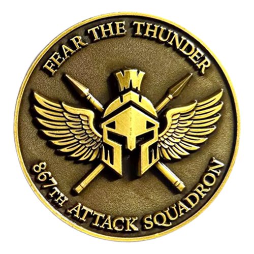 867 ATKS Fear The Thunder Challenge Coin - View 2