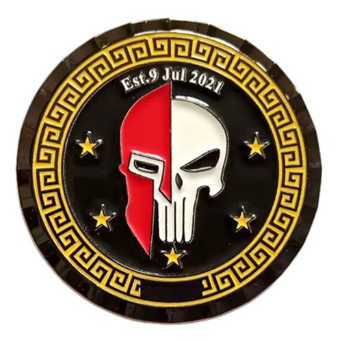 5 CTS Spartan Helmet Challenge Coin - View 2