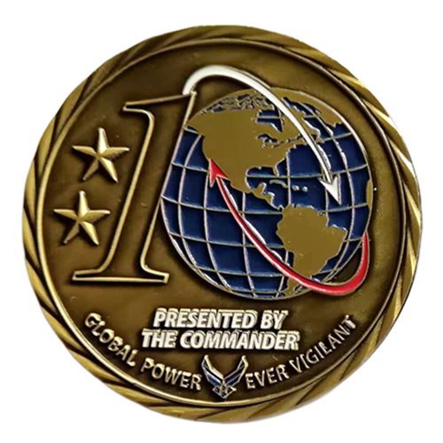 10 AF Two Star Commander Challenge Coin - View 2