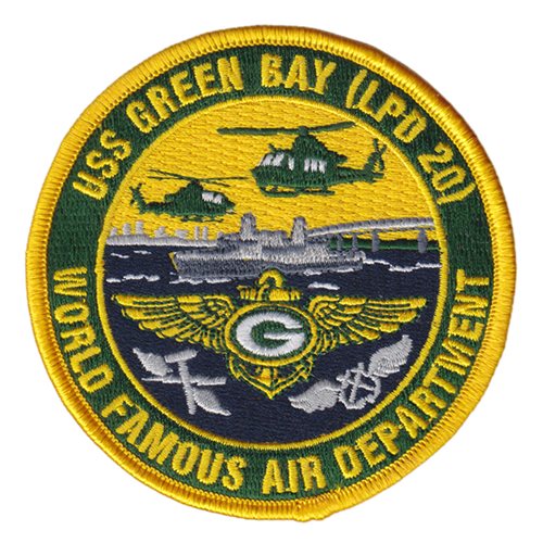 USS Green Bay Air Department Yellow Sunset Patch