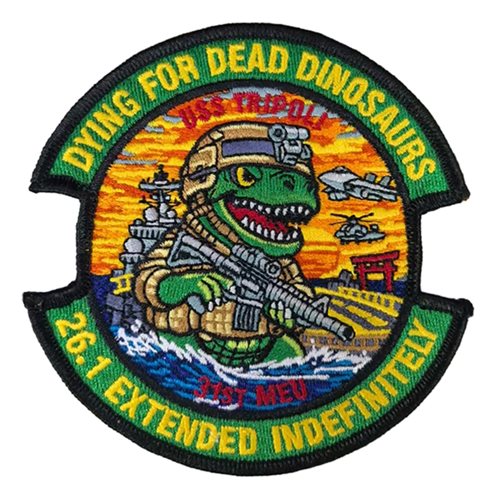 USS Tripoli LHA-7 Dinosaurs Patch