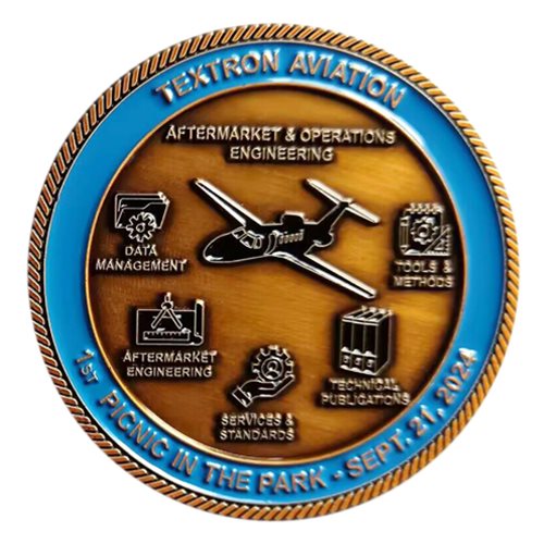 Textron Aviation First A&O Engineering Picnic Challenge Coin - View 2