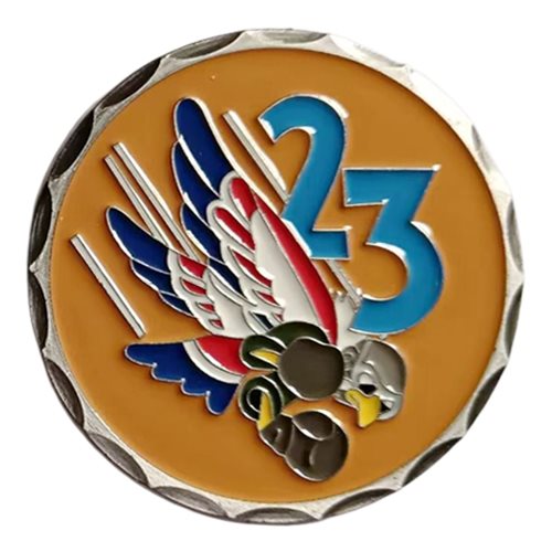 23 EWS First in Last Out Commander Challenge Coin - View 2